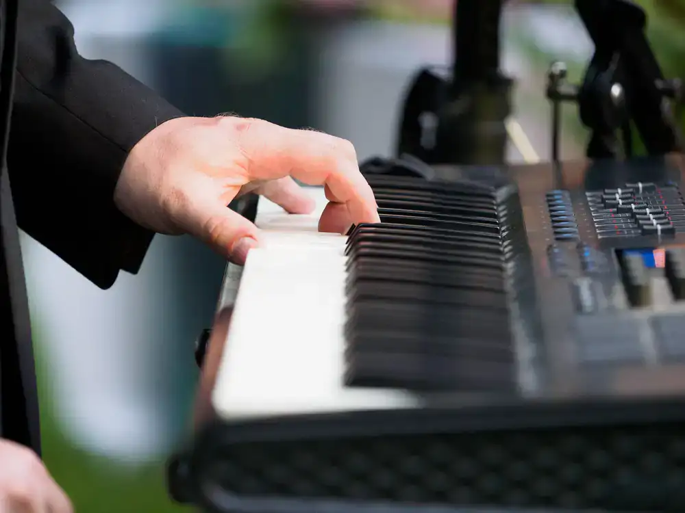 Professional stage keyboard setup
